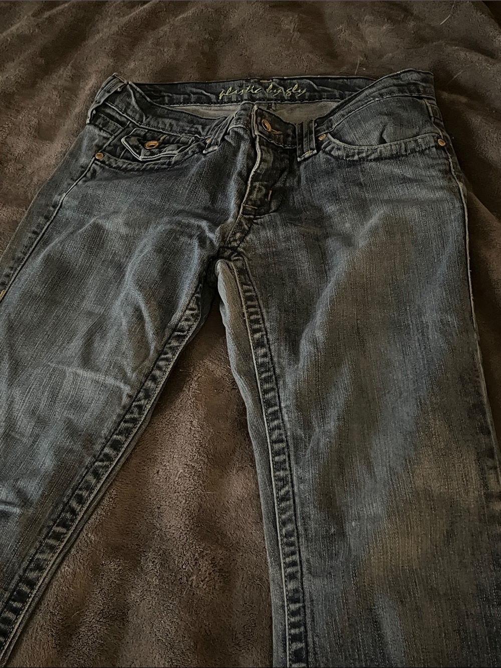 Flare Stretch Jeans in Faded Blue